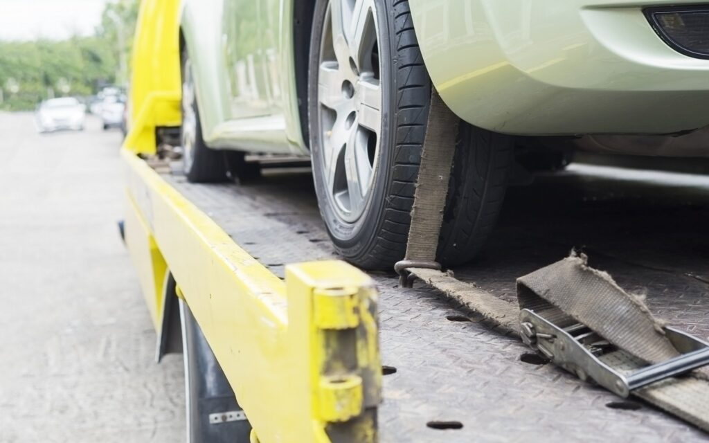 car transporter breakdown lorry working using locked belt transport other green car 2k jpeg